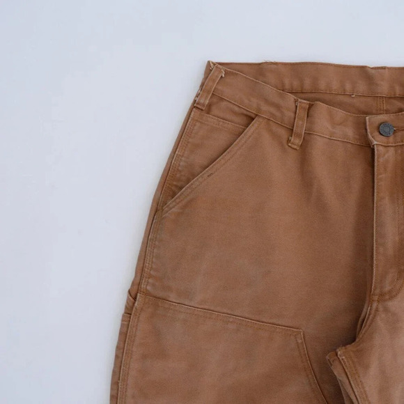 Dakota Tan Relaxed Fit Durable Thick Cotton Dungaree  Carpenter Style Pants - Picture 9 of 15